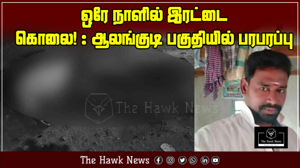 Visual representation of a double murder incident that caused tension in the Alangudi area.